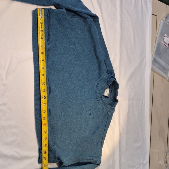 Gymshark Training Fleece Cropped Sweatshirt,Cargo Blue, Crewneck, Size S - Picture 6 of 14